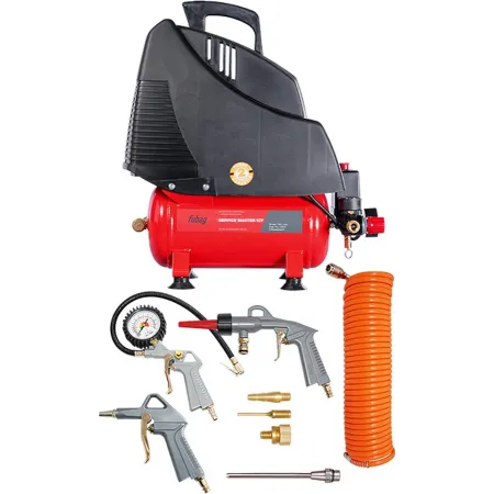Компрессор поршневой Fubag Service Master Kit безмасляный 180л/мин 6л 1100Вт красный/черный