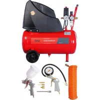 Компрессор поршневой Fubag House Master Kit безмасляный 180л/мин 24л 1100Вт красный/черный
