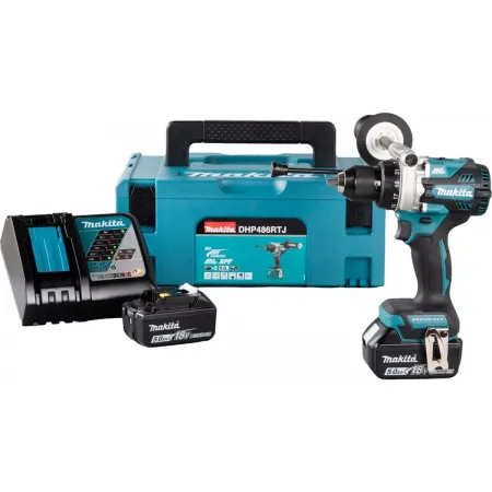 Дрель-шуруповерт Makita DHP486RTJ аккум. патрон:быстрозажимной (кейс в комплекте)