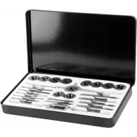 Набор метчиков/плашек Av Steel AV-921209 в комплекте 24 предмета жесткий кейс