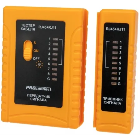Тестер кабельный PROconnect 12-1006-4 оранжевый