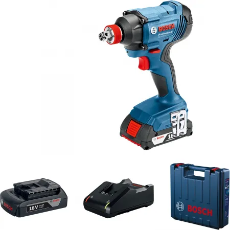 Гайковерт Bosch GDX 180-LI аккум. патрон:шестигр.1/4"/квад.1/2" (кейс в комплекте) (06019G5223)