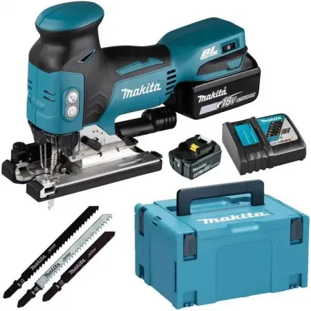 Лобзик Makita DJV181RTJ +3пил. 3500ходов/мин от аккумулятора (кейс в комплекте)