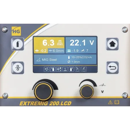 Сварочный полуавтомат Hugong Extremig 200 III LCD инвертор MIG-MAG/FCAW/MMA/Lift TIG 6.56кВт