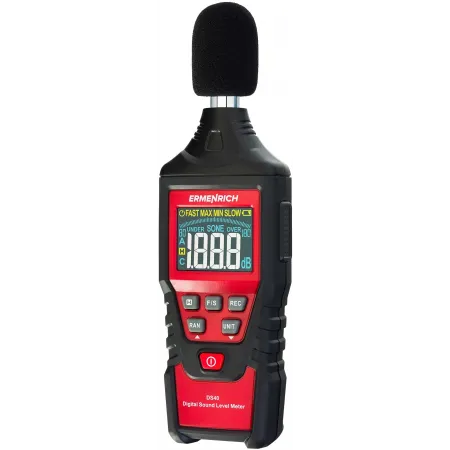 Измеритель уровня шума Ermenrich Seek DS40 портативный красный/черный (82995) Измеритель уровня шума Ermenrich Seek DS40 портативный красный/черный (82995)