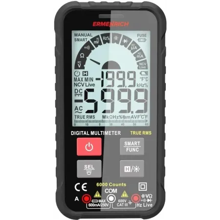 Мультиметр Ermenrich Zing TC19 цифровой черный (82984)