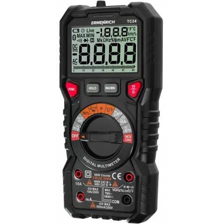 Мультиметр Ermenrich Zing TC24 цифровой черный (82986)