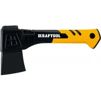 Топор Kraftool 20660-05 малый черный/желтый в комплекте:чехол-ножны