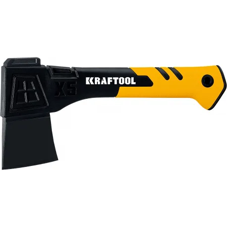 Топор Kraftool 20660-05 малый черный/желтый в комплекте:чехол-ножны