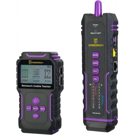 Тестер кабельный Ermenrich NetGeeks NP45 фиолетовый/черный (84554) Тестер кабельный Ermenrich NetGeeks NP45 фиолетовый/черный (84554)