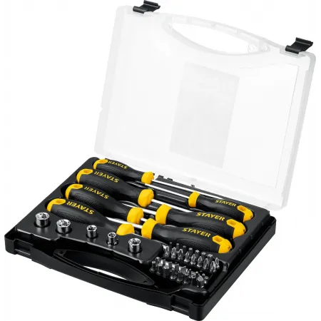 Набор отверток Stayer 25134-H18_z02 в компл.:46 предметов жесткий кейс Набор отверток Stayer 25134-H18_z02 в компл.:46 предметов жесткий кейс
