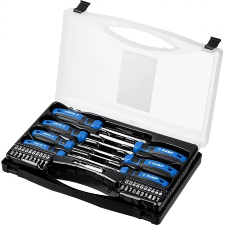 Набор отверток Зубр Профессионал 25240_z01 в компл.:27 предметов жесткий кейс