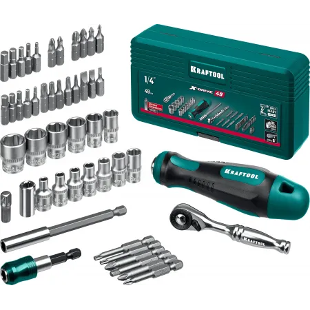 Отвертка Kraftool 25816 в компл.:49 предметов жесткий кейс