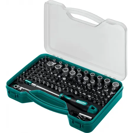 Отвертка Kraftool 26816 в компл.:122 предмета жесткий кейс Отвертка Kraftool 26816 в компл.:122 предмета жесткий кейс