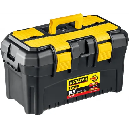 Ящик для инструментов Stayer Master 38016-19 32л 1отд. черный/желтый Ящик для инструментов Stayer Master 38016-19 32л 1отд. черный/желтый