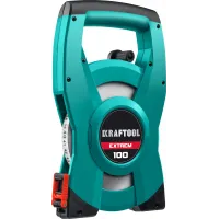 Лента мерная геодезическая Kraftool 34185-100 дл.полотна 100м изм.шкала в см зацеп простой зеленый Лента мерная геодезическая Kraftool 34185-100 дл.полотна 100м изм.шкала в см зацеп простой зеленый