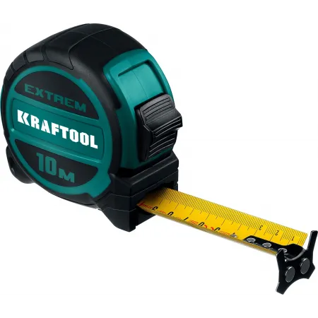 Рулетка геодезическая Kraftool 34127-10 дл.полотна 10м изм.шкала в см зацеп двусторонний магнитный зеленый Рулетка геодезическая Kraftool 34127-10 дл.полотна 10м изм.шкала в см зацеп двусторонний магнитный зеленый