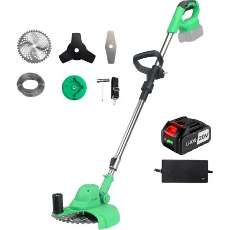 Триммер электрический Deko Zitrek GreenCut 20V аккум. 1200Вт неразбор.штан. реж.эл.:леска/нож/диск
