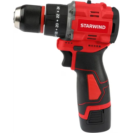 Дрель-шуруповерт Starwind CDBT16-2.0/2hs1 16Вт аккум. патрон:быстрозажимной