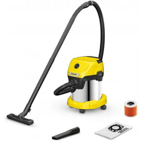 Строительный пылесос Karcher WD 3 S V-15/4/20 1000Вт (уборка: сухая) желтый