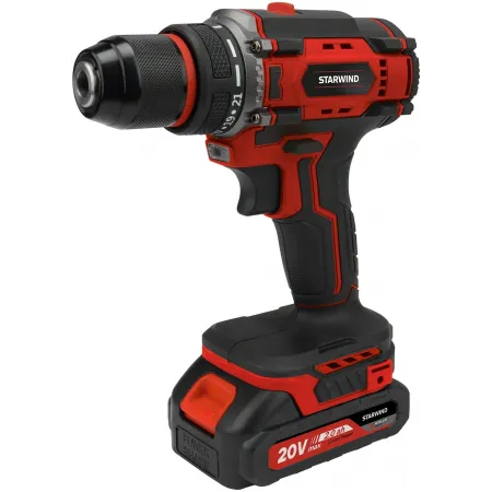 Дрель-шуруповерт Starwind CD20-2.0/2.0S1 40Вт аккум. патрон:быстрозажимной