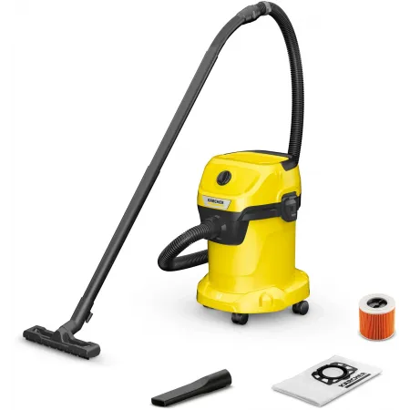 Строительный пылесос Karcher WD 3 V-17/4/20 1000Вт (уборка: сухая/сбор воды/выдув) желтый