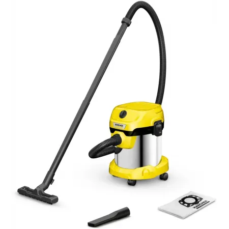 Строительный пылесос Karcher WD 2 Plus S V-15/4/18 1000Вт (уборка: сухая/сбор воды) желтый