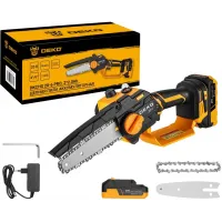 Цепная пила Deko DKCHS 20-6 Pro аккум. дл.шины:6" (15cm) 2аккум. 2.2Ач ЗУ (081-2025)