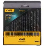 Набор сверл Deli DH-MHZ019-ED1 по металлу (19пред.) для шуруповертов/дрелей