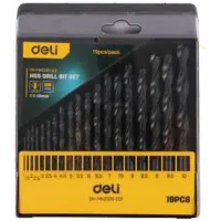 Набор сверл Deli DH-MHZ019-ED1 по металлу (19пред.) для шуруповертов/дрелей Набор сверл Deli DH-MHZ019-ED1 по металлу (19пред.) для шуруповертов/дрелей