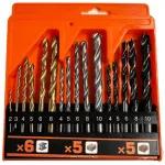 Набор сверл Turbosky TS16 по дер/мет/бет (16пред.) для дрелей Набор сверл Turbosky TS16 по дер/мет/бет (16пред.) для дрелей