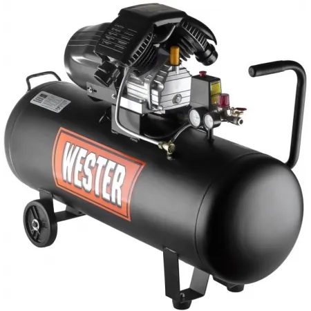 Компрессор поршневой Wester WK2200/100PRO масляный 330л/мин 100л 2200Вт черный