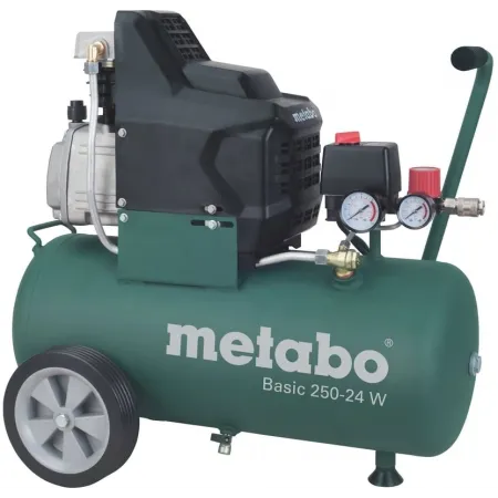 Компрессор поршневой Metabo Basic 250-24 W масляный 200л/мин 24л 1500Вт зеленый