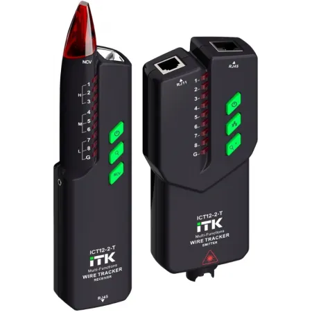 Тестер кабельный ITK ICT12-2-T черный