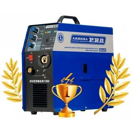 Сварочный полуавтомат Aurora OVERMAN 180 Mosfet инвертор MIG-MAG 6.6кВт Сварочный полуавтомат Aurora OVERMAN 180 Mosfet инвертор MIG-MAG 6.6кВт