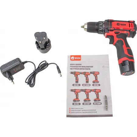 Дрель-шуруповерт Edon AD-12А аккум. патрон:быстрозажимной (кейс в комплекте) (15420)