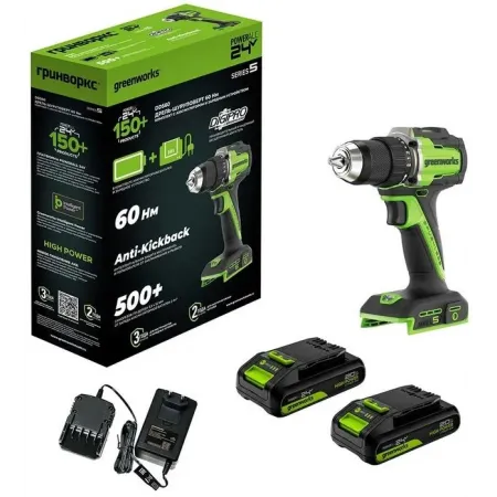 Дрель-шуруповерт Greenworks DD345 аккум. патрон:быстрозажимной (3708307) Дрель-шуруповерт Greenworks DD345 аккум. патрон:быстрозажимной (3708307)