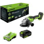 Углошлифовальная машина Greenworks GD24AG 754Вт 10500об/мин рез.шпин.:M14 d=125мм (3200207CUB) Углошлифовальная машина Greenworks GD24AG 754Вт 10500об/мин рез.шпин.:M14 d=125мм (3200207CUB)