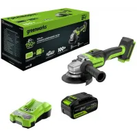 Углошлифовальная машина Greenworks GD24AG 754Вт 10500об/мин рез.шпин.:M14 d=125мм (3200207CUB) Углошлифовальная машина Greenworks GD24AG 754Вт 10500об/мин рез.шпин.:M14 d=125мм (3200207CUB)