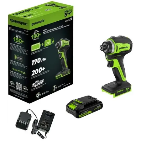 Винтоверт Greenworks ID3170 аккум. патрон:шестигр.1/4" (3804907CUA)