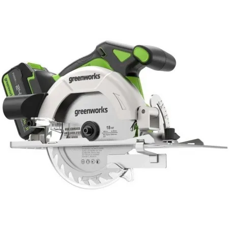 Циркулярная пила (дисковая) Greenworks GD24CS165 (ручная) D диска.:165мм (1501607CUG) Циркулярная пила (дисковая) Greenworks GD24CS165 (ручная) D диска.:165мм (1501607CUG)