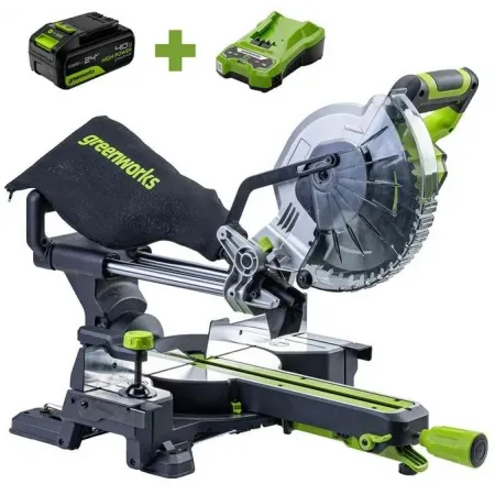 Торцовочная пила Greenworks GD24MS216 4800об/мин d=216мм Торцовочная пила Greenworks GD24MS216 4800об/мин d=216мм