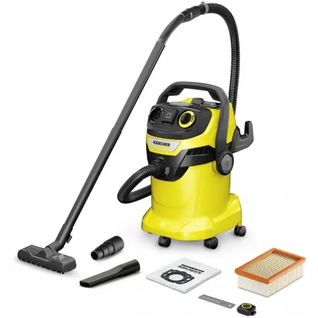 Строительный пылесос Karcher WD 5 Control P 25/5/22 1200Вт (уборка: сухая/влажная/выдув/сбор воды) желтый