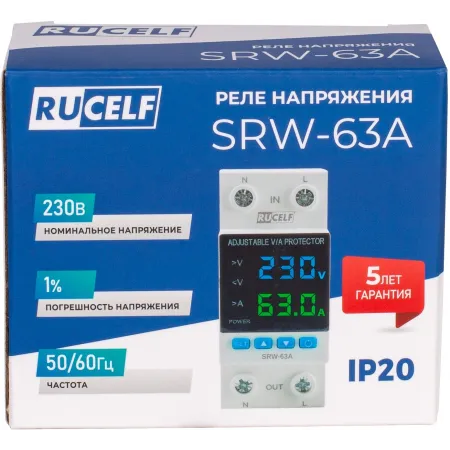 Стабилизатор напряжения Rucelf SRW-63A однофазный белый Стабилизатор напряжения Rucelf SRW-63A однофазный белый