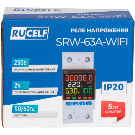 Стабилизатор напряжения Rucelf SRW-63A-WIFI однофазный белый Стабилизатор напряжения Rucelf SRW-63A-WIFI однофазный белый