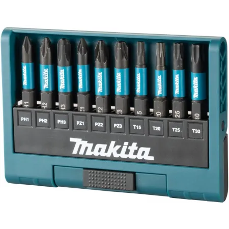 Набор бит Makita Impact Black (E-12011) по каф/керамогр/стек (10пред.) для шуруповертов Набор бит Makita Impact Black (E-12011) по каф/керамогр/стек (10пред.) для шуруповертов