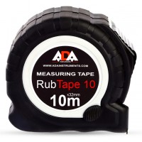 Рулетка строительная Ada RubTape 10 дл.полотна 10м изм.шкала в см зацеп простой черный (А00154)