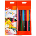 Карандаши цв. Deli EC00520 ColoRun двухцвет. липа 24цв. коробка/европод. (12шт)