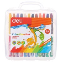 Масляная пастель Deli EC20124 Color Emotion шестигранные 24цв. пл.кор.