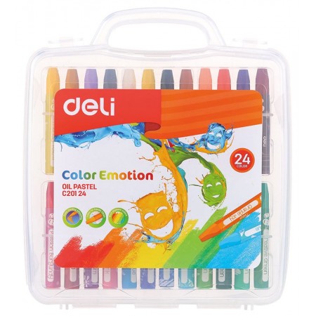 Масляная пастель Deli EC20124 Color Emotion шестигранные 24цв. пл.кор.